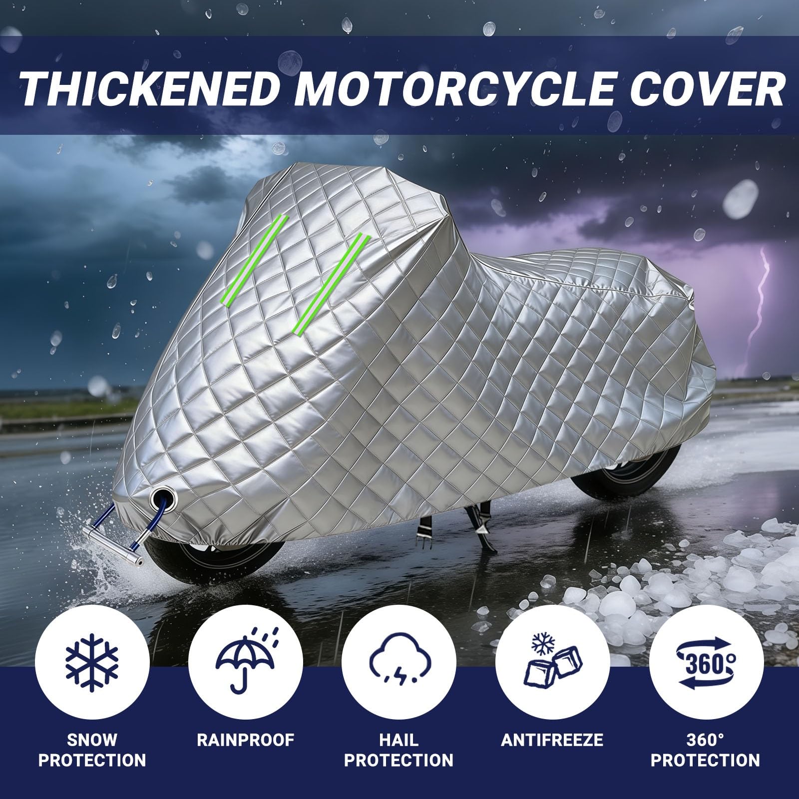 Motorradabdeckung kompatibel mit Mitt 808