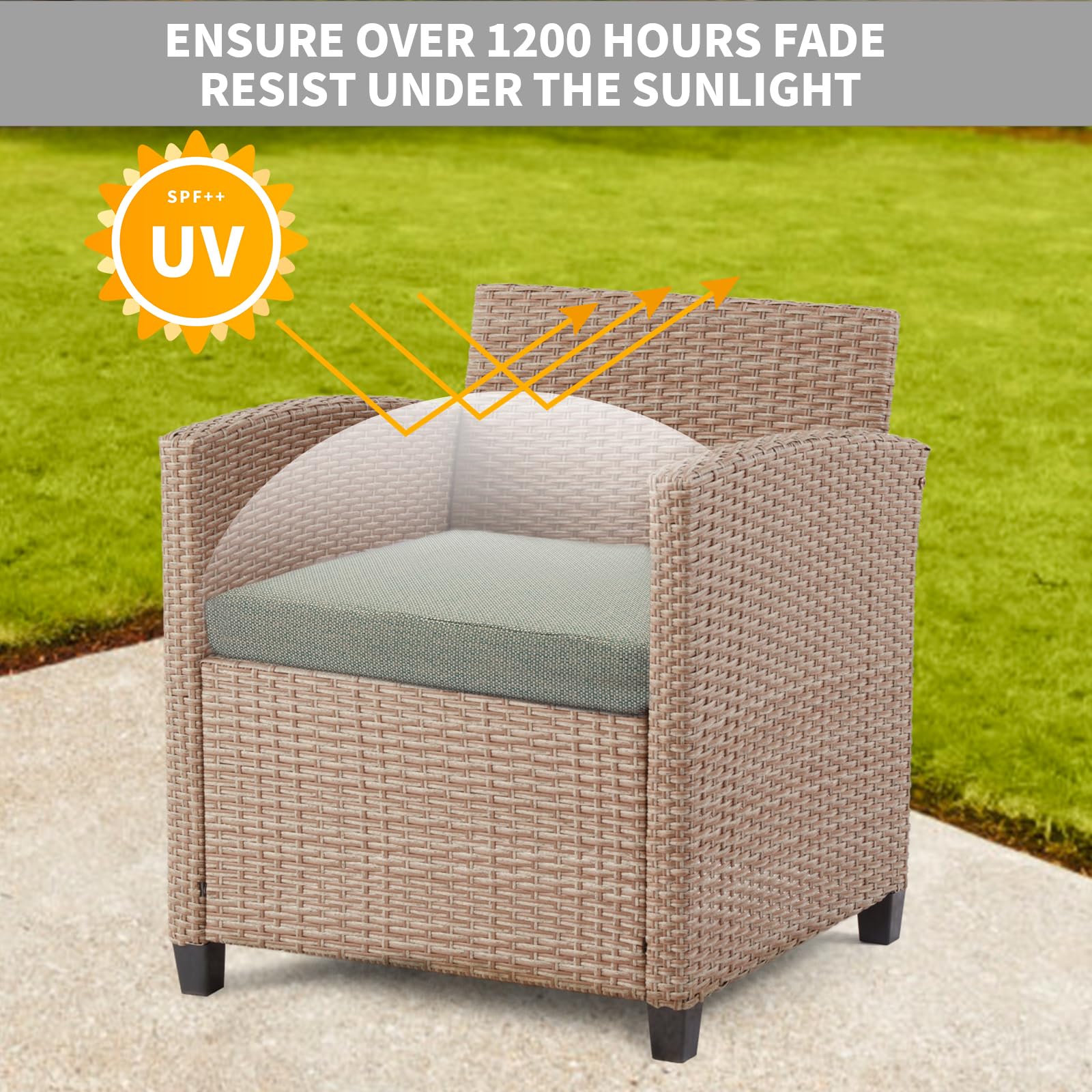 Amazon.com : GUEGLSA Replacement Outdoor Cushion Covers 24x24x5