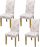 Vista 136 de Fundas para sillas de comedor, juego de 2 fundas para sillas de comedor o cocina, lavables, protectoras, para sillas Parsons, para el hogar, Beige