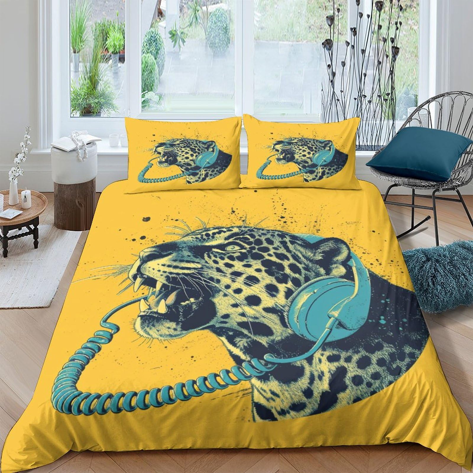 Housse de couette léopard King size en impression 3D haute définition pour parure haut de gamme