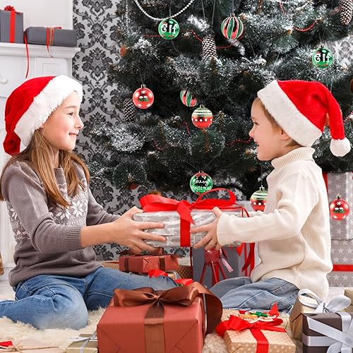 Miniatura 4 de 30 bolas de adorno de Navidad, bolas de Navidad de 2.36 pulgadas, color rojo, verde y blanco, bolas de Navidad inastillables para árbol de Navidad,