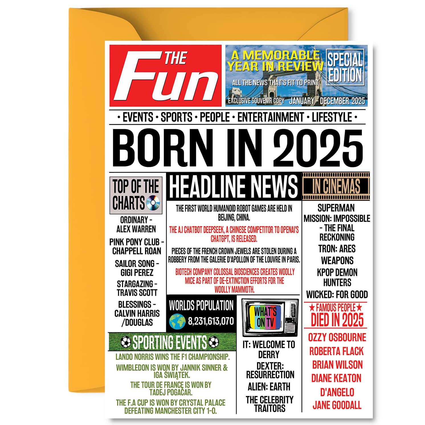 19th Birthday Cards for Men Women - Born In 2007 Newspaper - Happy 19 Birthday Card for Son Daughter Cousin Vintage Retro Back In 2007, 145mm Bday Greeting Cards — view 27