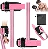2pcs Weight Lifting Straps - Anti-Slip Lifting Straps with D Ring for Cable Machine Workout Wrist Support and Cuff Attachment Gym Wrist Straps Weightlifting for Men Women Pink