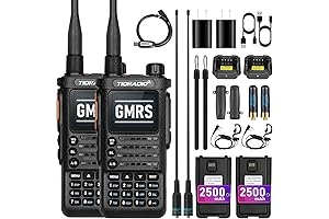 TIDRADIO TD-H8 GMRS Radio, 2-Pack: Long Range Wireless 2-Way Radios with Rechargeable Batteries
