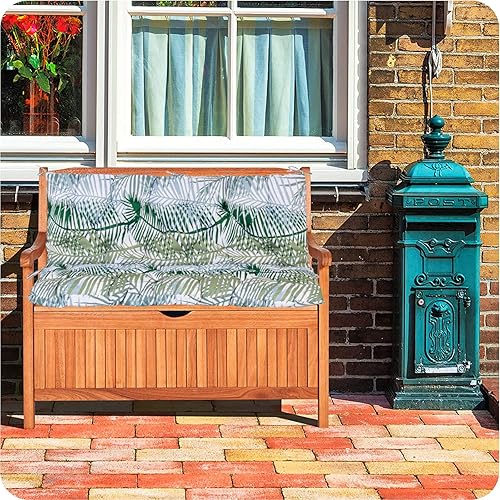 Miniatura 4 de Cojín de repuesto para columpios, cojín impermeable para columpio de porche, cojín de asiento de repuesto para 2-3 asientos con respaldo y lazos