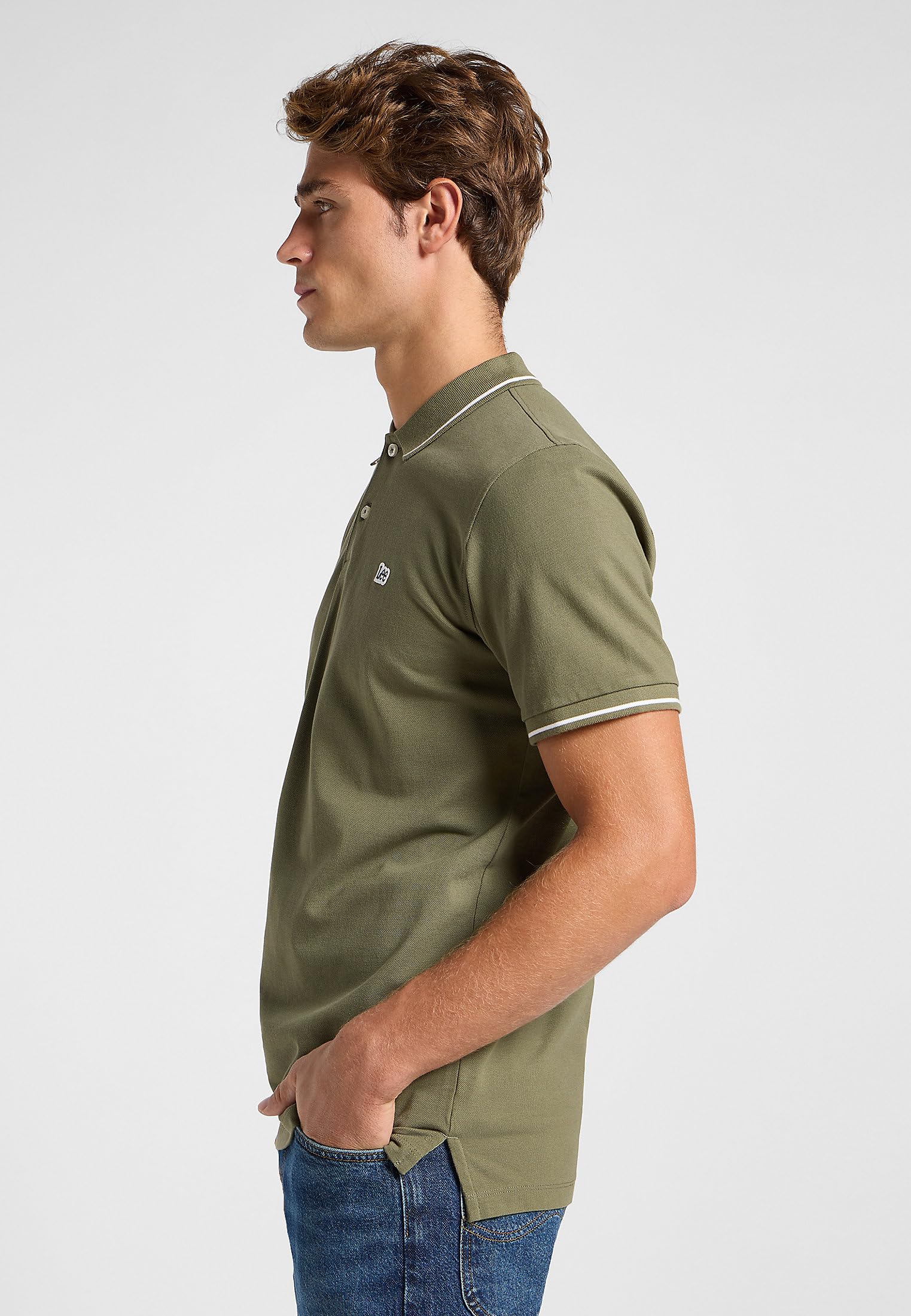 Lee Pique Polo T-Shirt Uomo (Pacco da 1)