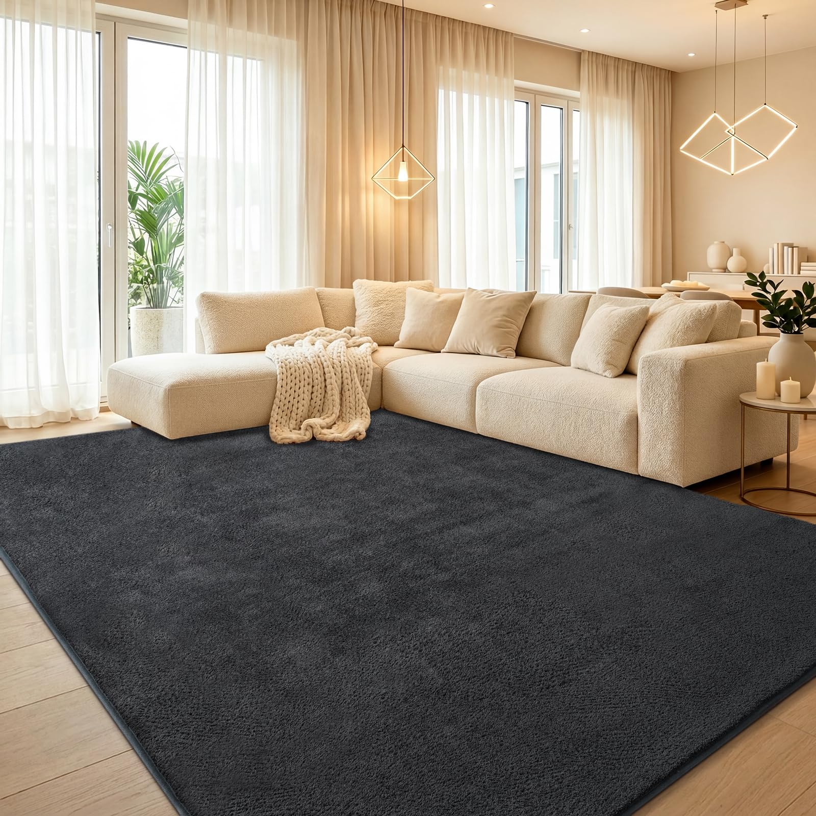 GthreeD Teppich Wohnzimmer Flauschiger Waschbarer Teppiche | Teppich Kurzflor Weich Rutschfest wohnzimmerteppich Carpet für Schlafzimmer Kinderzimmer Flur und Büro