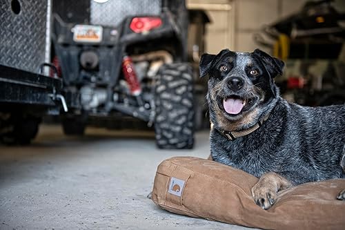 Miniatura 6 de Carhartt Cama de lona duradera para mascotas, resistente al agua, cama firme para perros de pato, marrón oscuro, grande