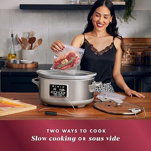Miniatura 2 de Crockpot - Olla de cocción lenta programable de 7 cuartos de galón con acero inoxidable Sous Vide