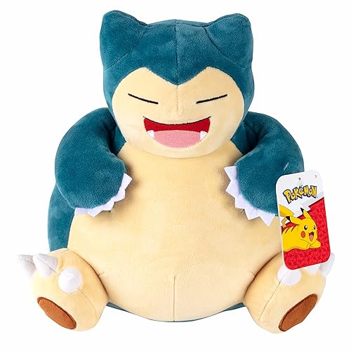 Pokemon 12" Large Snorlax Plush - Officially Licensed - Generation One - Authentic 12-inch Soft Stuffed Animal Toy Figure - Easter Basket Stuffer Gift for Kids, Boys, Girls - 2+ - Snorlax