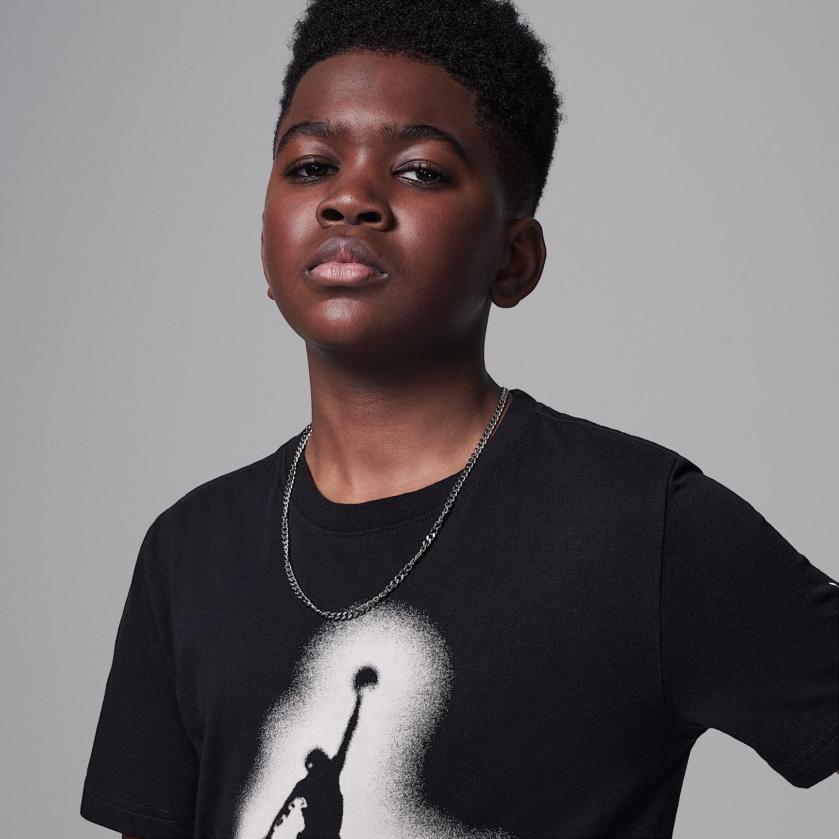 Jordan MVP Big Kids Airbrushed Jordan T-shirt (czarny, 95D622-023)