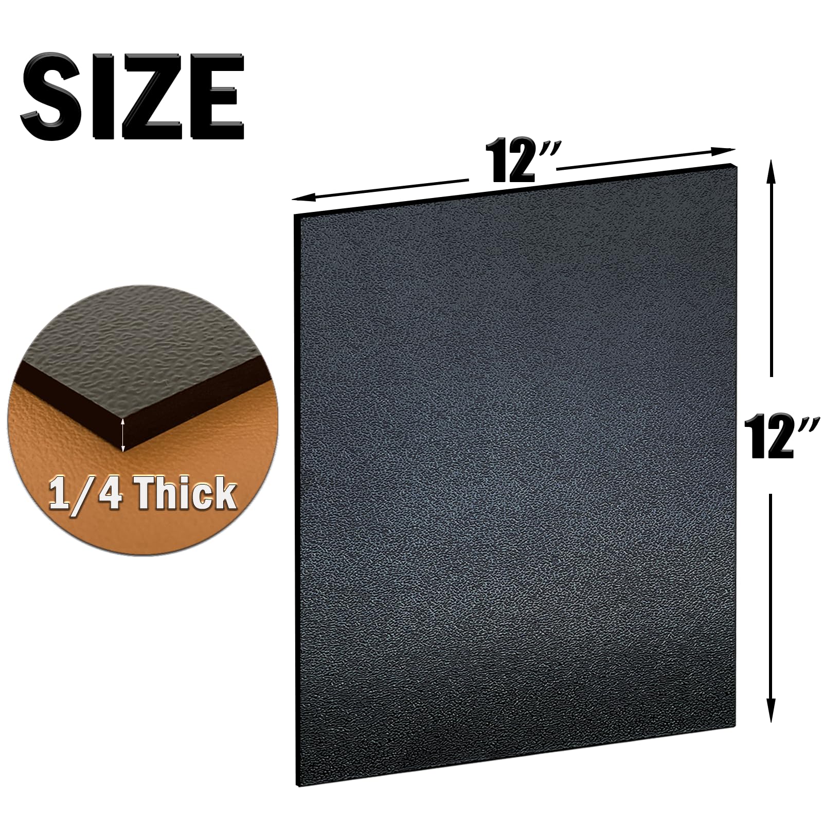 ABS Plastic Sheets - 2 Pack, 1/4" Thick -2