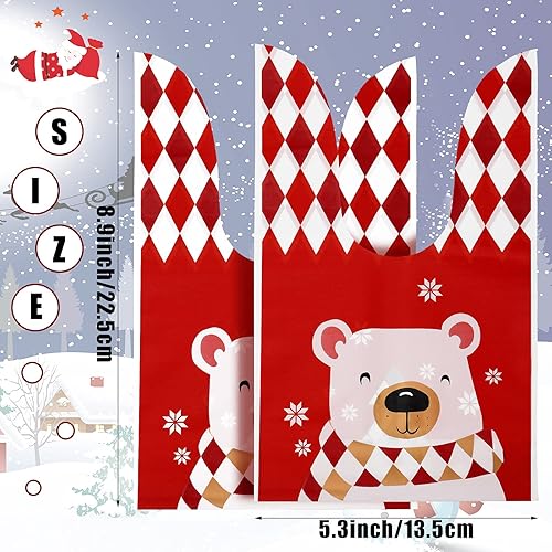 Miniatura 3 de 120 bolsas de dulces de Navidad – Bonitas galletas de Navidad, 6 estilos