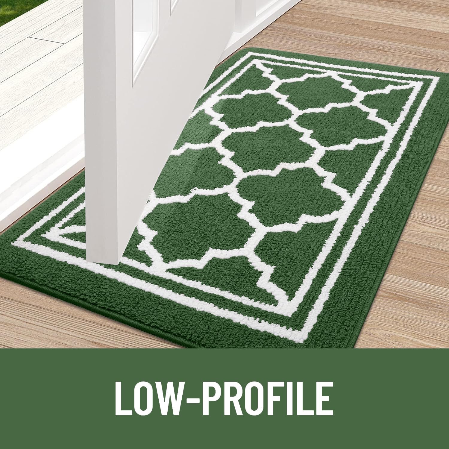 Homaxy Washable Door Mats Indoor, Dirt Trapper Mat Absorbent Non-Slip Low Profile Doormat for Entrance Inside, Kitchen - Image 4