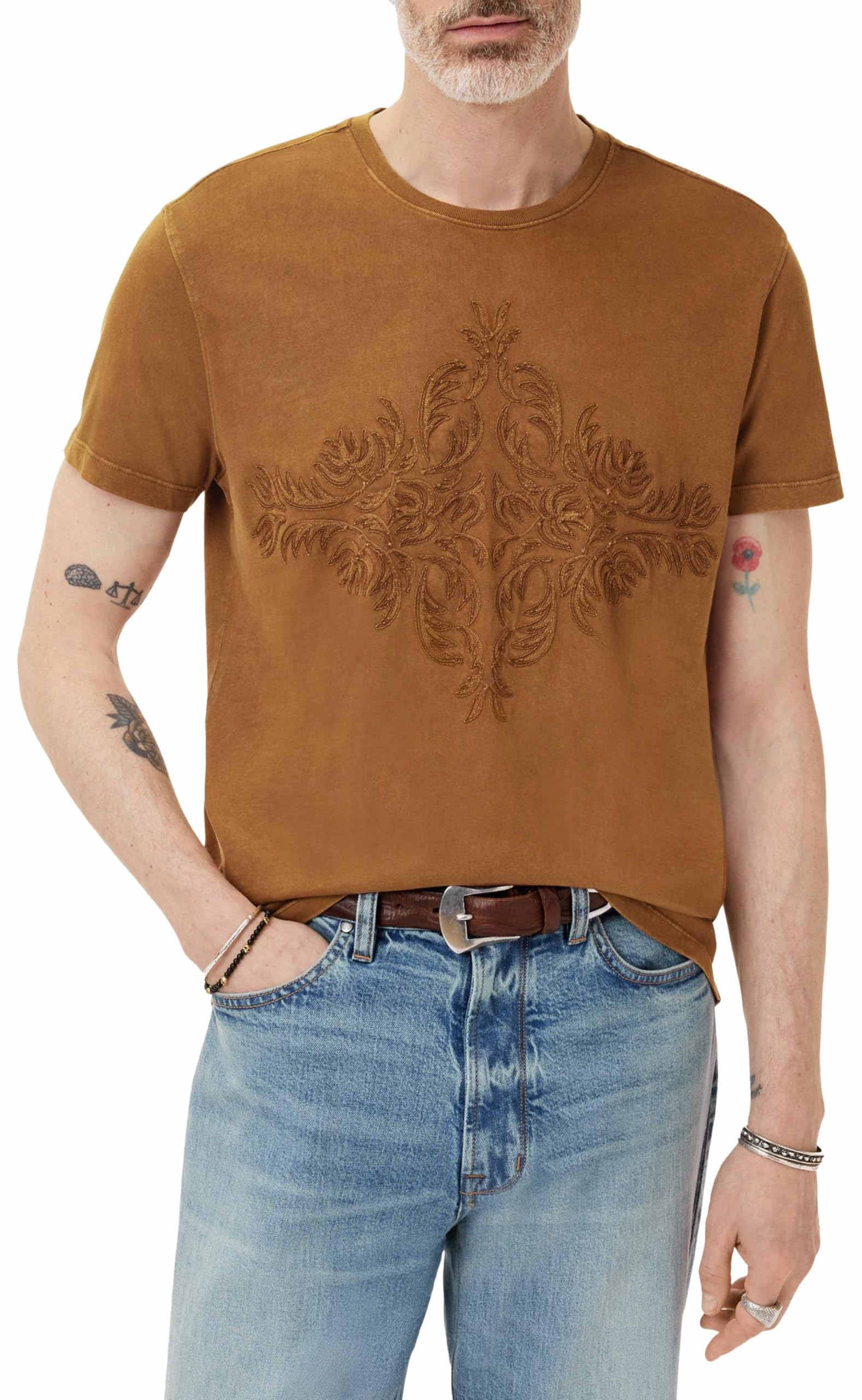 John Varvatos Men's Center Motif Tee