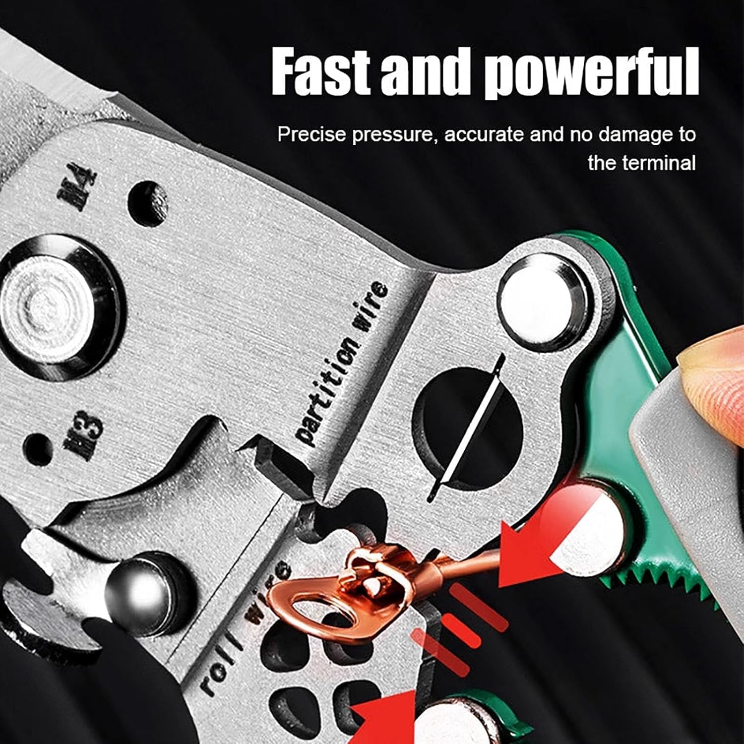 Multifunctional Foldable Wire Stripper Electrical Pliers, 18 in 1 Foldable Wire Stripper Wire Stripper Crimper Cable Cutter Pliers for Cutting and Pulling Wires Cable Scissors (Upgrade Green)