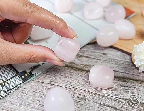 Miniatura 3 de Crocon 800+ quilates, 13 piezas de piedras y cristales de cuarzo rosa a granel para chakras, reiki, cristales de equilibrio curativo de chakras,