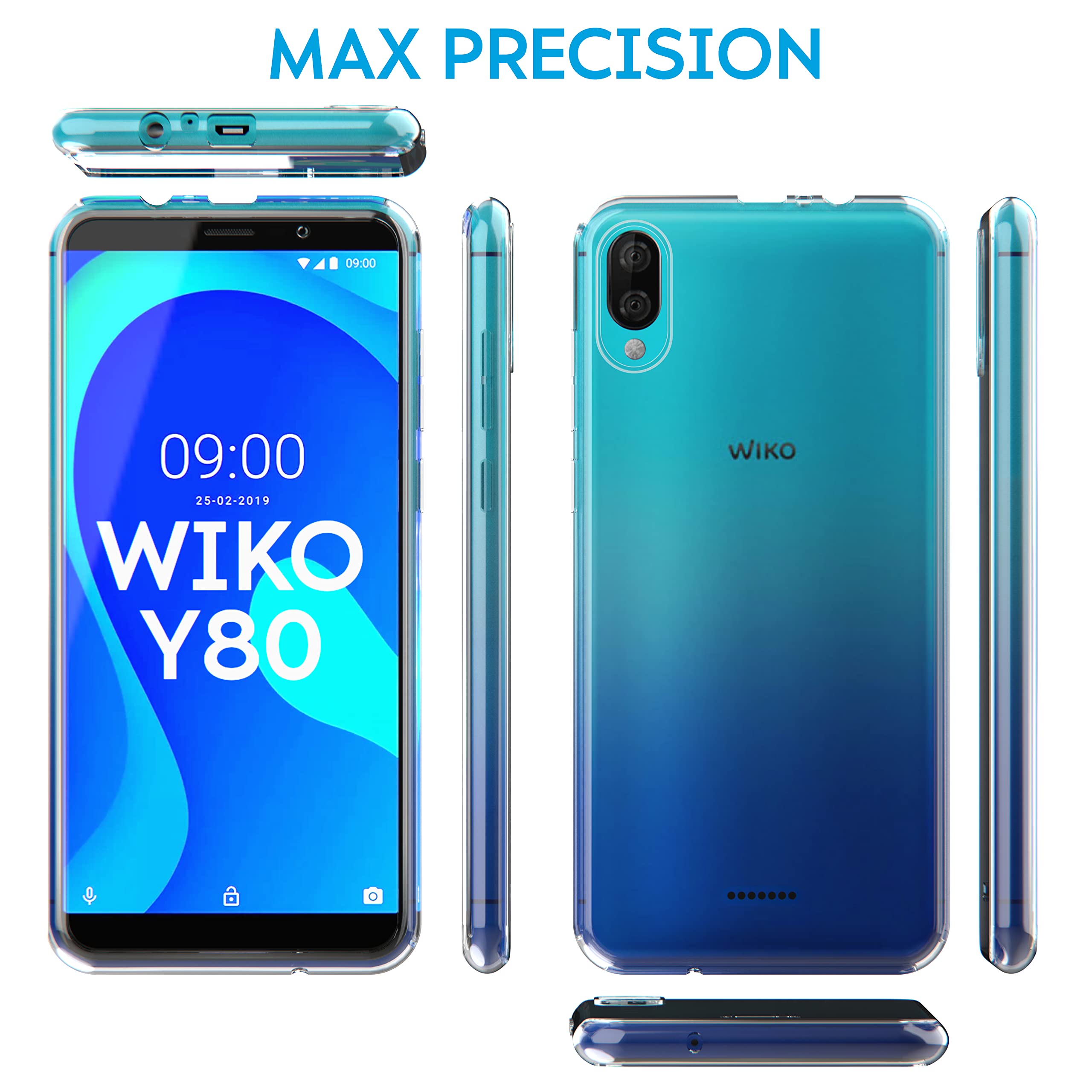 N NEWTOP Custodia Cover Compatibile con WIKO VIEW 3 PRO, Morbido TPU CLEAR Gel Silicone Anti Graffio Trasparente Slim Sottile Flessibile Case Posteriore Proteggi