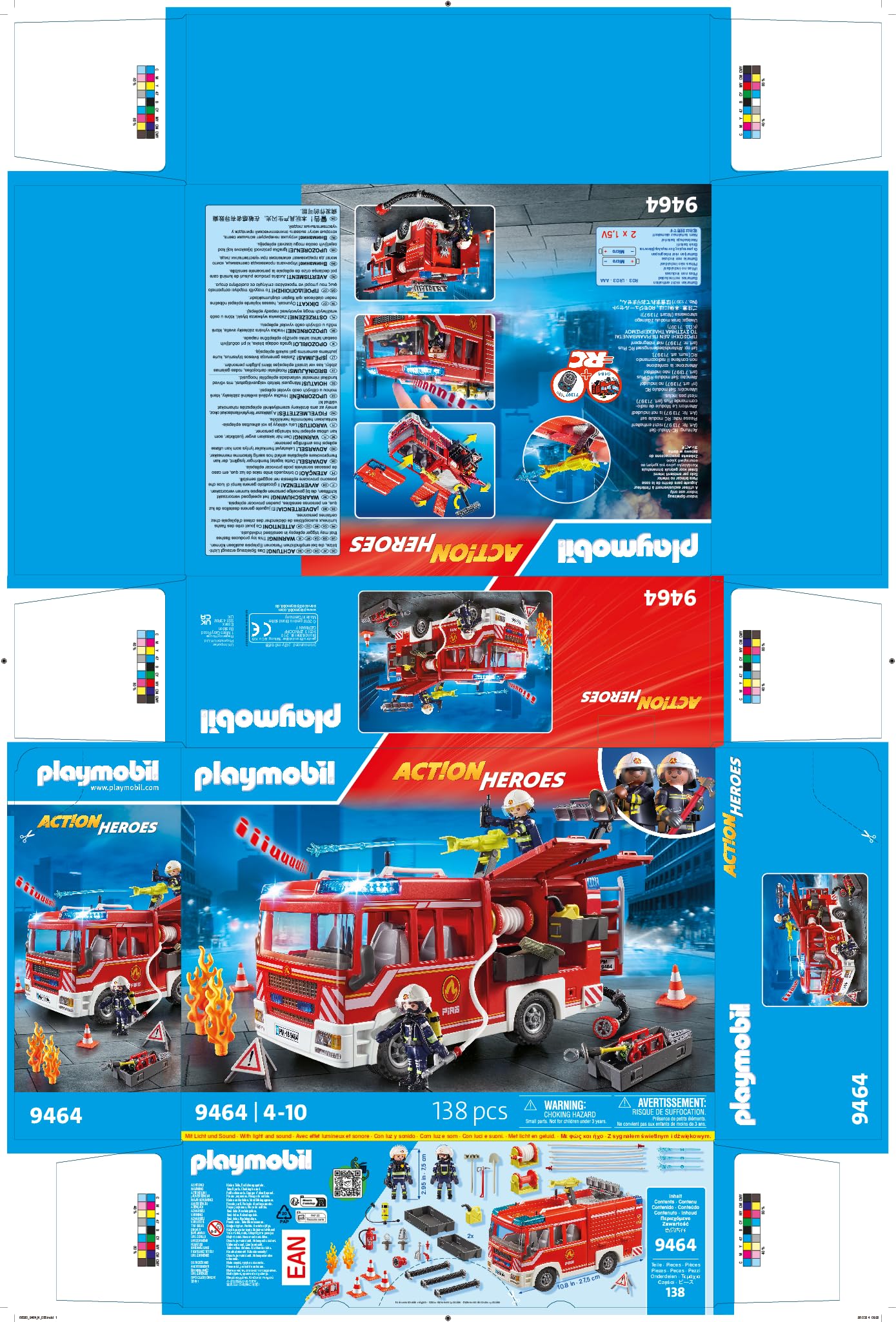 PLAYMOBIL City Action 9464 Feuerwehr-Rüstfahrzeug mit Licht und Sound