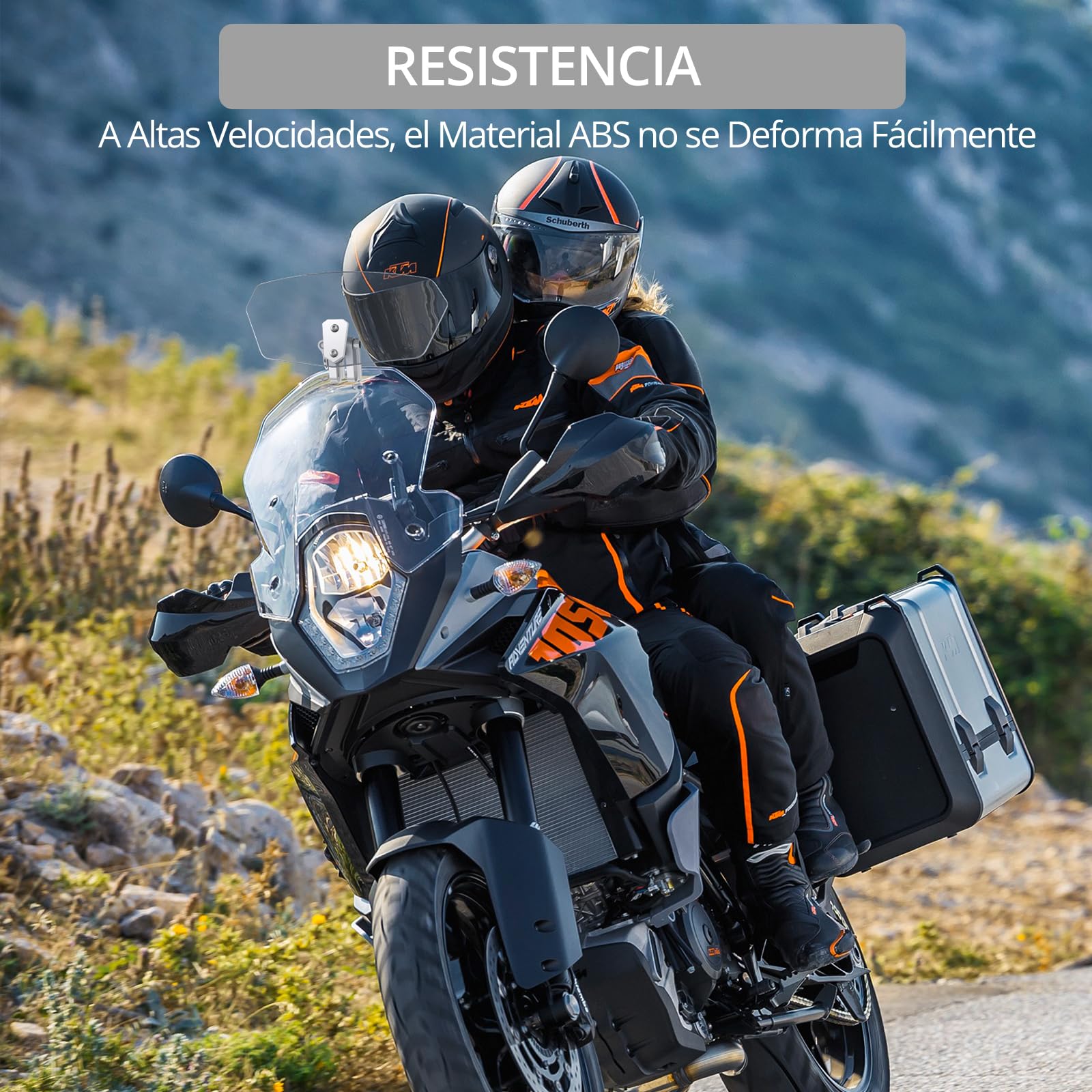 Justech Parabrisas Universal de la Motocicleta Deflector de Viento Ajustable para Motos Durable - Color Transparente