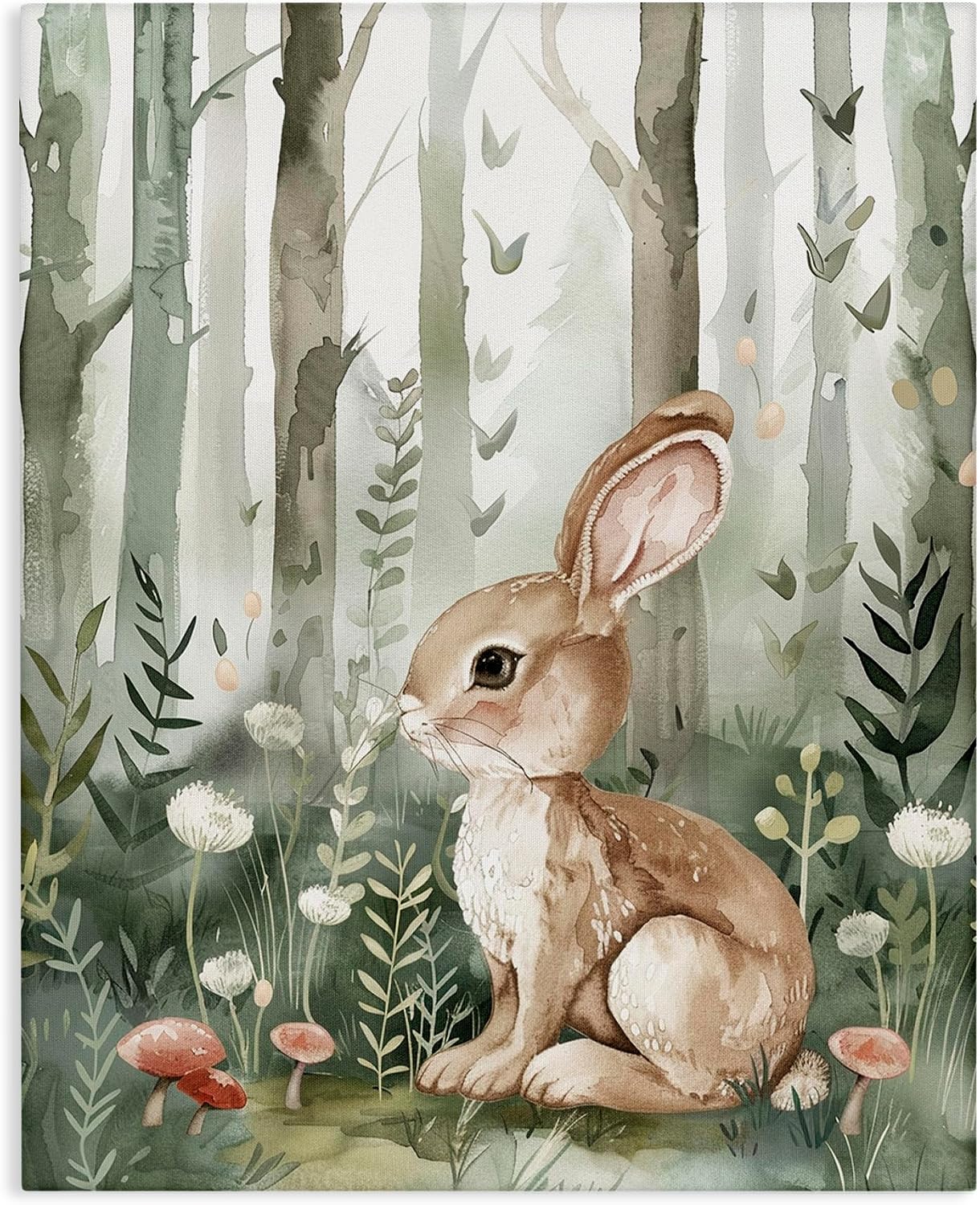 Stupell Industries 'Soft Woodland Bunny'| Wall Plaque Art | Stupell Industries | 11 x 14 Inches, Easy to Hang and Sturdy, Made in USA, by LSR Design Studio