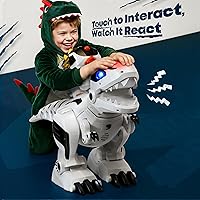 Vista 3 de Ruko 8809 Remote Control Robot Dinosaur Toys for Kids, Large Rechargeable Toys, STEM Programmable Interactive with Sound Effects, Birthday Gifts for