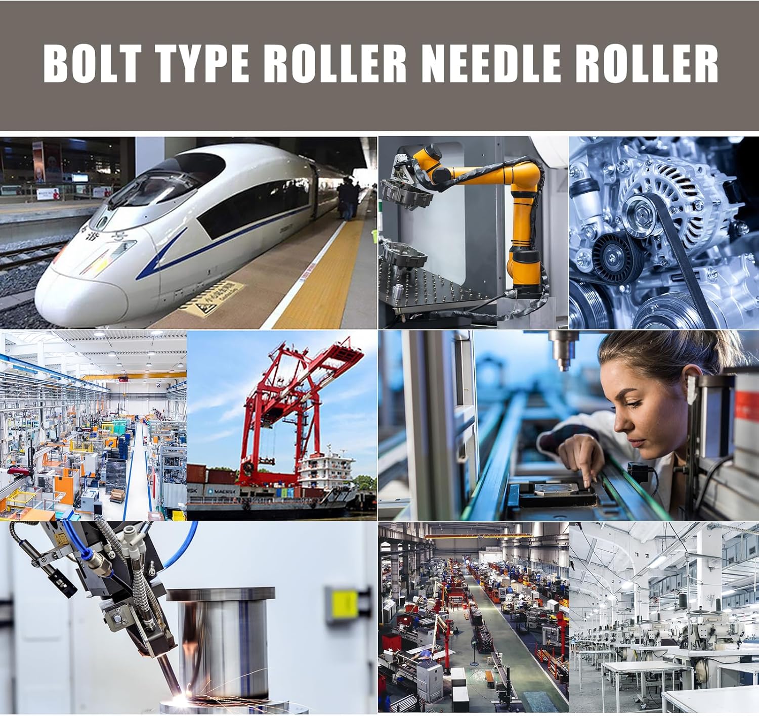 Mipcase 4Pcs Bolt-Type Roller Needle Bearings Cam Followers Track Runner Bearings Steel Outer Ring High Radial Load for Industrial Applications