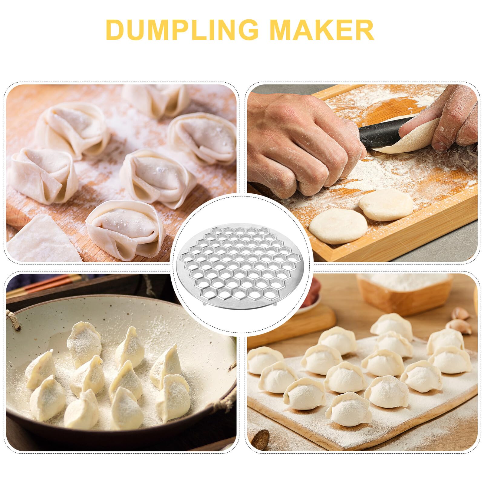 Toyvian Stampo per Ravioli e Pelmeni in Lega di Alluminio Stile Russo per Gnocchi e Dumpling Utensile da Cucina Riutilizzabile per Pasta e Ripieni Vari
