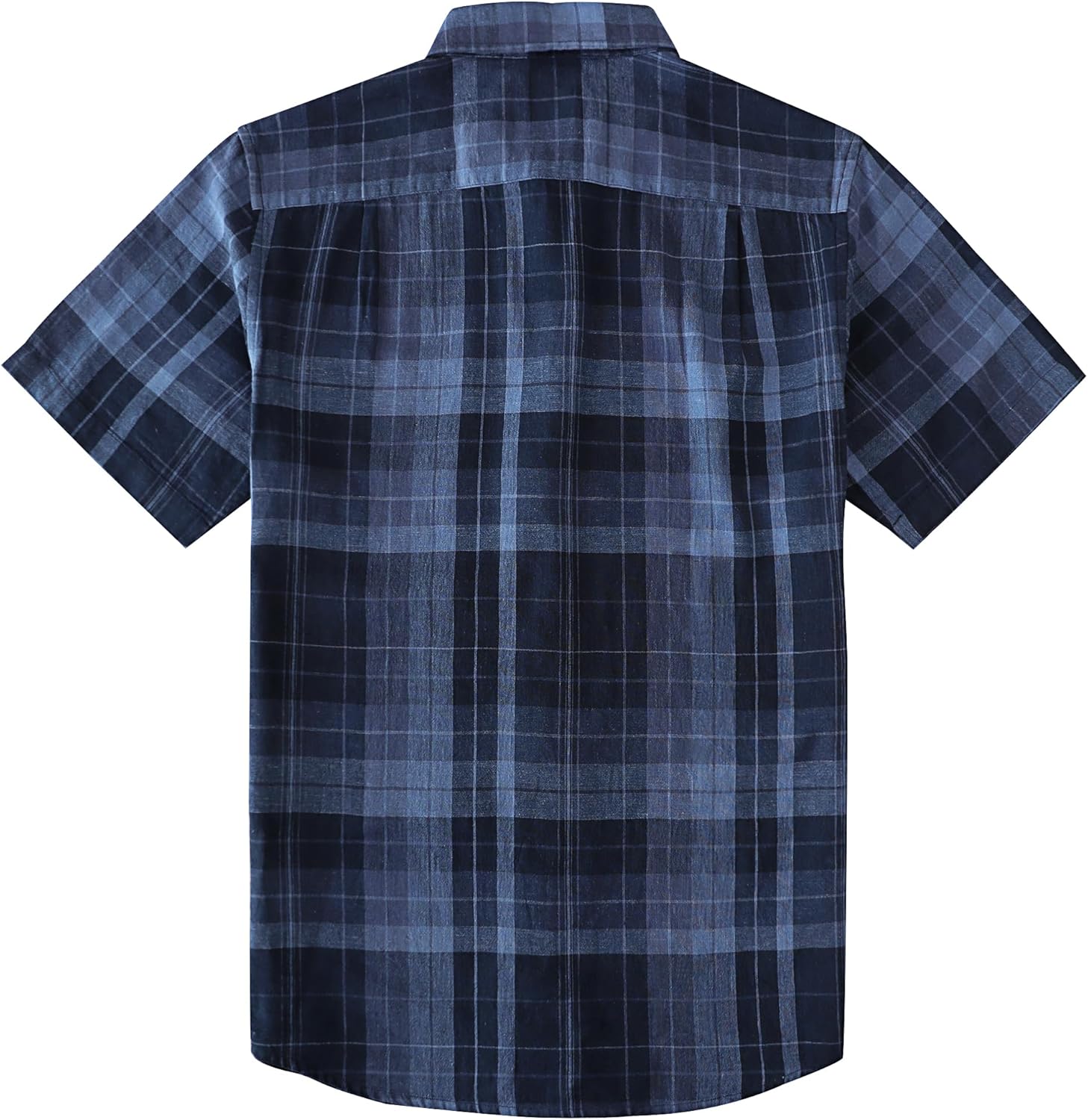 Dubinik® Mens Short Sleeve Button Down Shirts Soft Breathable Summer Vintage Regular Fit Lightweight Men's Casual Shirt - Image 2