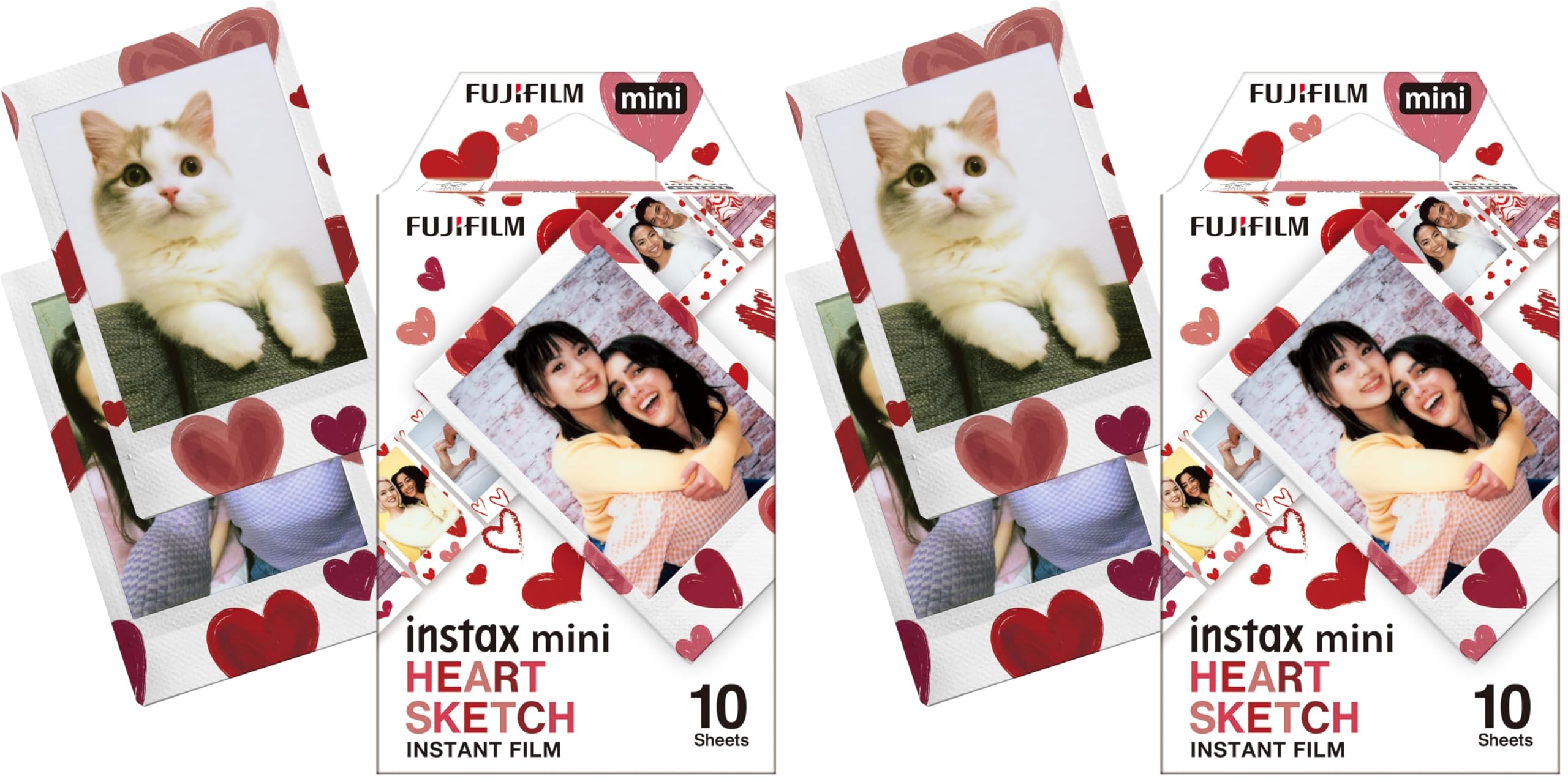 INSTAX mini Film Heart Sketch (Packung mit 2)