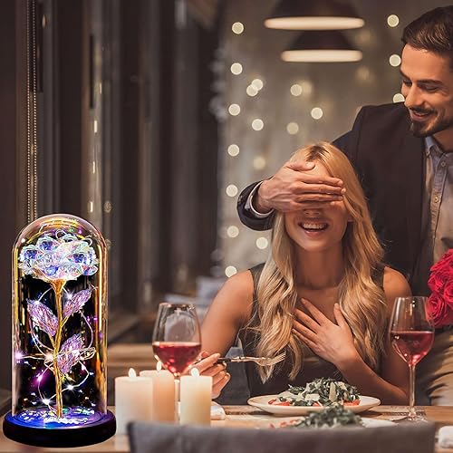 Miniatura 2 de Regalos de rosas para el Día de la Madre, para mamá, esposa, mujer, abuela, abuela, de hija, regalos de cumpleaños para mujeres, rosa iluminada en