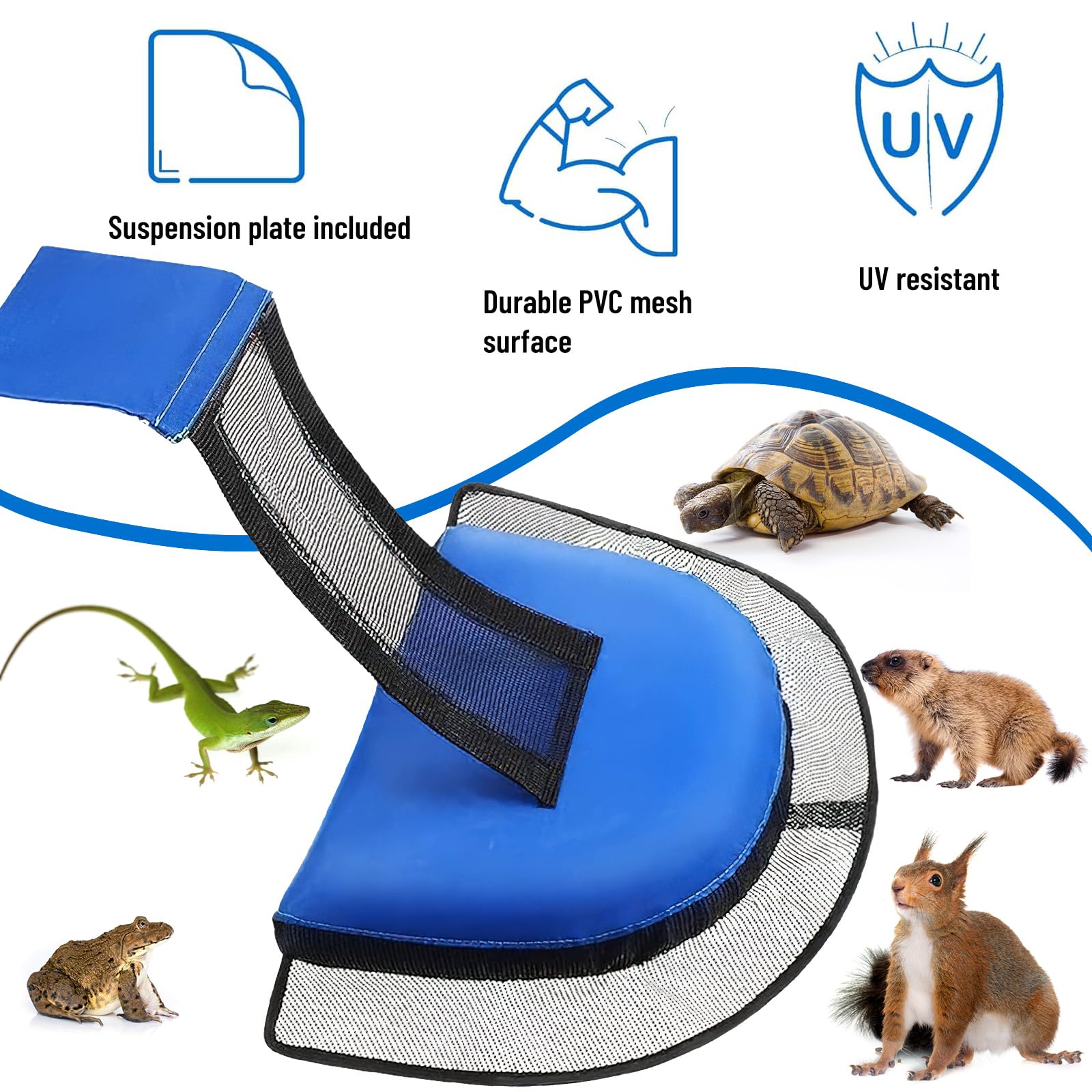 Rampe d'Évacuation pour Piscine, Rampe de Sauvetage Piscine Animaux, Piscine Gonflable Rampe d'Évasion, Gonflable Rampe d'Évasion de Sauvetage, Sauvetage Grenouille Canard Tamia Autres Animaux