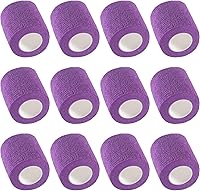 Vista 42 de IndigoCase Paquete de 6 vendajes autoadhesivos de 2 pulgadas, paquete variado de vendajes de color negro, cinta de agarre elástica, envolturas