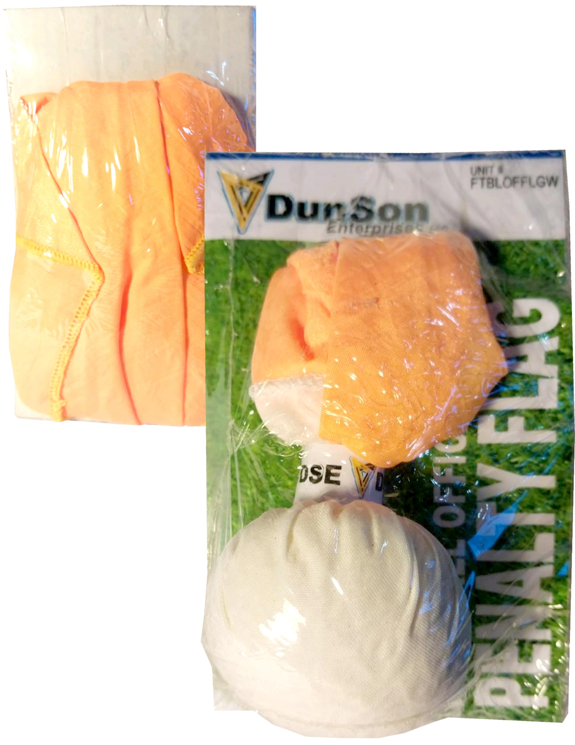 DSE Football Official's Referee Penalty Flag with Yellow Flag and White End in a 2 Pack