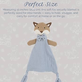 Amazon.com: MON AMI Fox Baby Lovey, 10-Inch Cotton Knotted