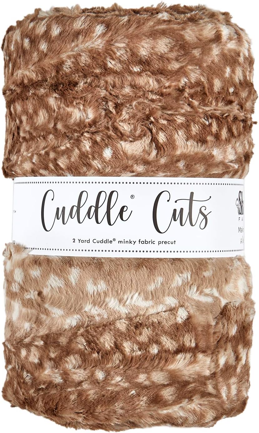Shannon Minky Luxe Cuddle Specialty 2 yard Precut Fawn Cappuccino