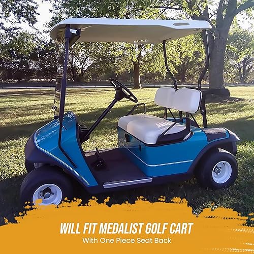 Miniatura 5 de Huskey Parts Company Juego de cojines de asiento delantero para carrito de golf, color bronceado para EZGO Medalist, TXT 1994-2013 carrito de golf,