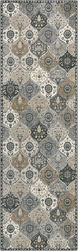 Vista 256 de Lahome - Alfombra de marroquí tejida, alfombra para cocina, pasillo, antideslizante, pasillo para entrada, pasillo de lavadero, dormitorio, 91 x 152