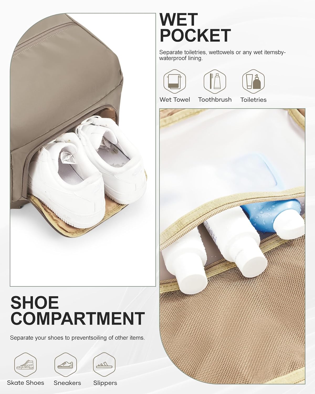 coofay Vacuum Backpack Travel with Pump Vacpack Backpack with Vacuum System Travel Compression Backpacks for Women Mochila De Viaje Carry on Luggage - Image 5