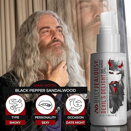 Miniatura 2 de Billy Jealousy Aceite de barba para hombres, ligero, de bajo brillo e hidratante para cabello más suave, ayuda a prevenir la picazón y las escamas
