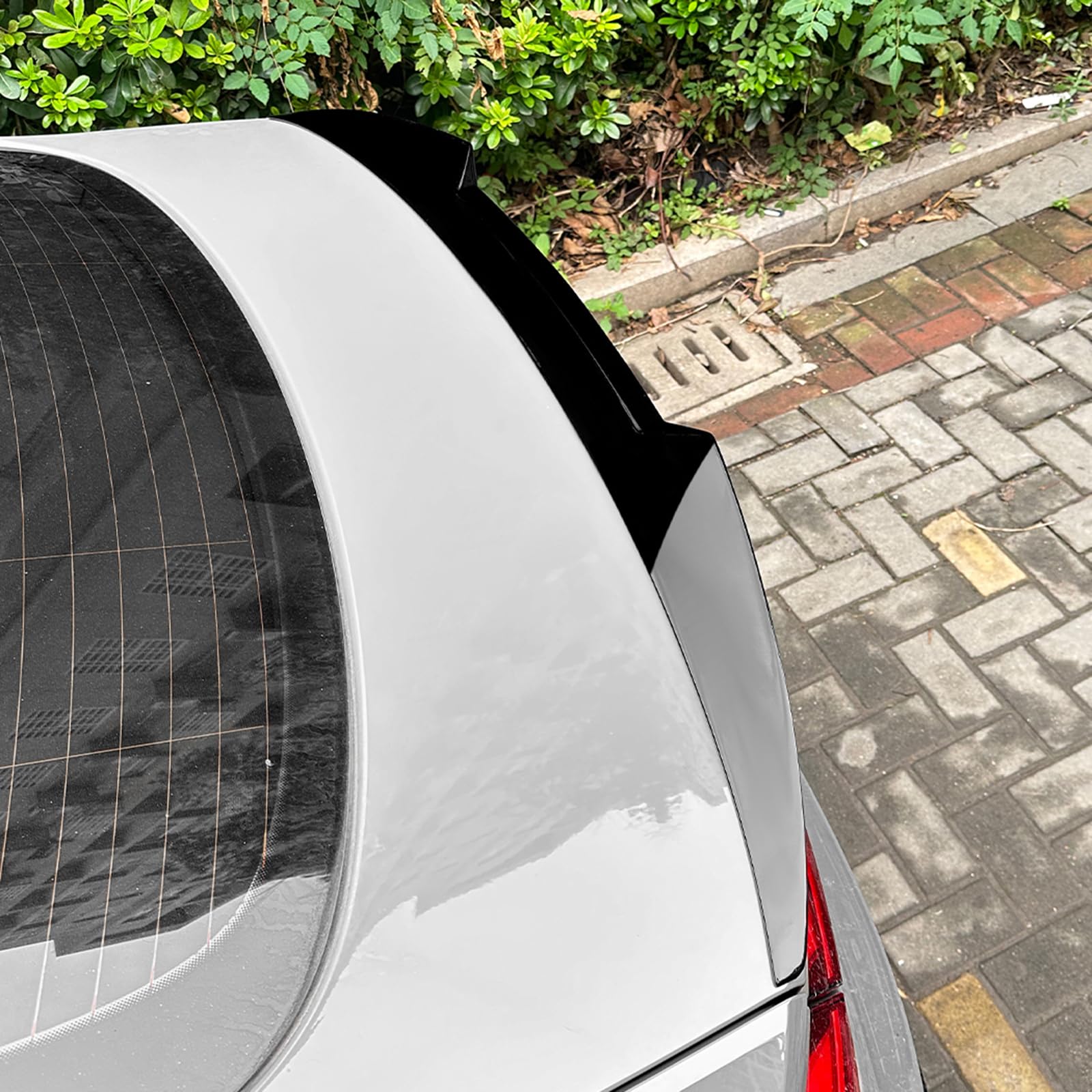 Spoiler Posteriore per Bagagliaio, Aletta per Tetto, Compatibile con Audi A5 F5 Sportback 2017-2024, Look Carbonio Nero Lucido