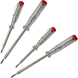 Detector Corriente H+H Werkzeug 45200 45500 Vde 45200/45500 - Juego De Comprobadores De Tensión Y Fases (Hasta 250 V, 4 Piezas) (2X 45200 / 2X 45500) Gs Examinadas 0680 Transparente/Rojo, 2X 140 Mm / 2X 190 Mm