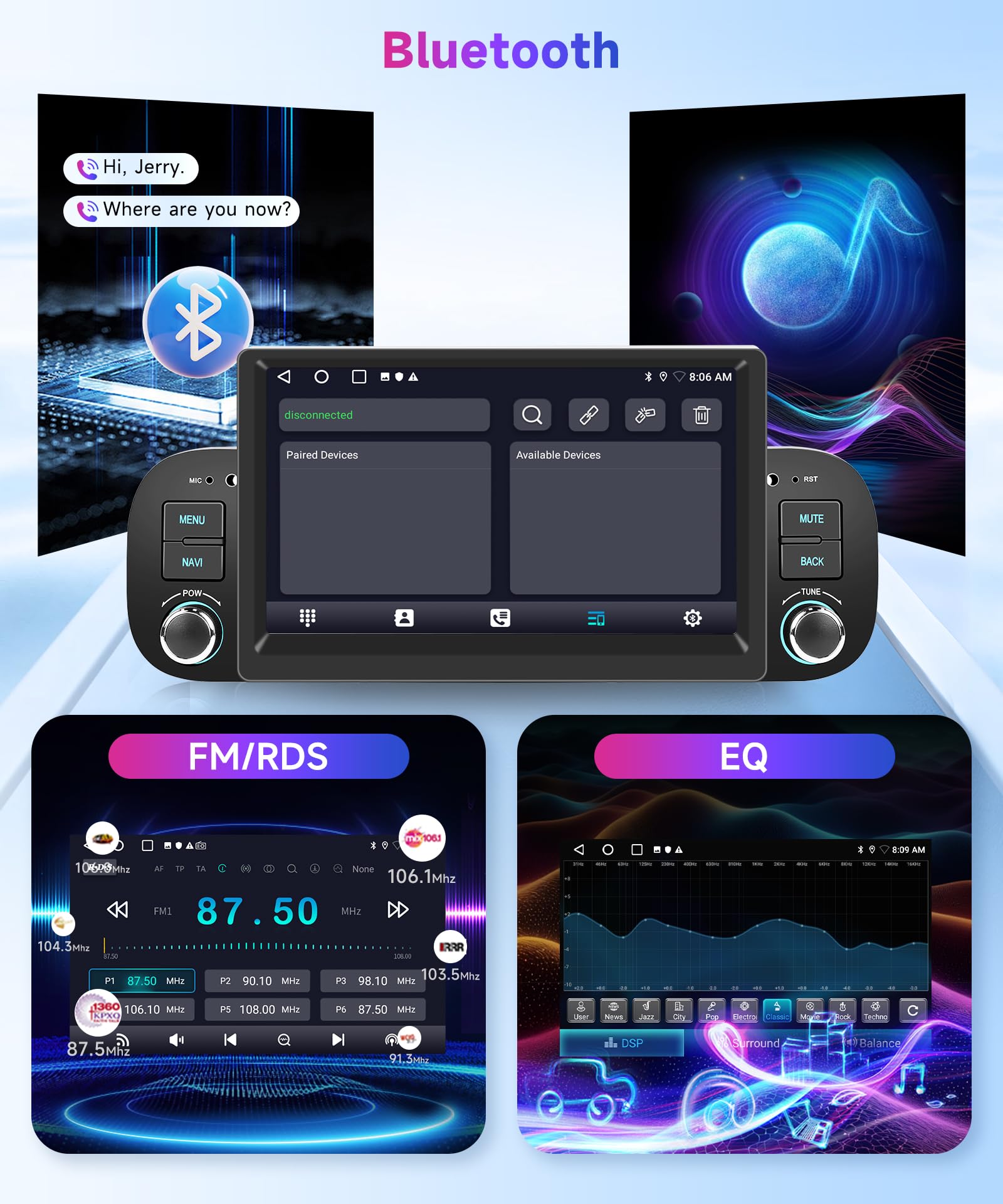 2G 64G Autoradio Android per FIAT Panda 2013-2020 7 Pollici Touchscreen Autoradio Panda con Wireless Carplay Android Auto GPS Mirror Link Bluetooth FM/RDS Radio WiFi USB+ Telecamera Posteriore