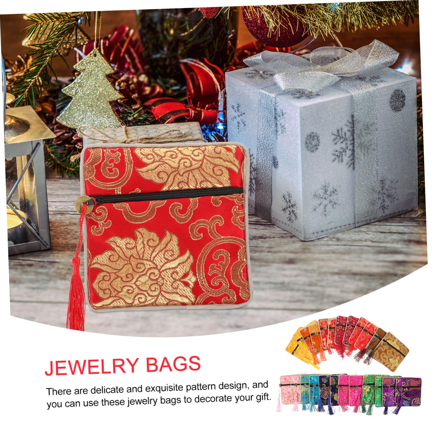 24 Borsine In Raso Con Coulisse Per Gioielli - Sacchetti Regalo Piccoli Con Ricamo Cinese - Foto 4