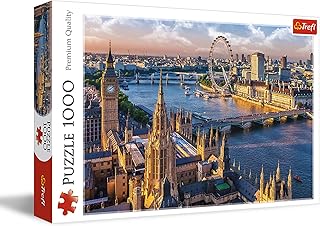 Trefl - Puzzle Londyn - 1000 Elementów, Anglia, Stolice Europy, Widok na Miasto, Słynne Budynki Londynu, Układanka DIY, Kreatywna Rozrywka, Prezent, Puzzle Klasyczne dla Dorosłych i Dzieci od 12 Lat