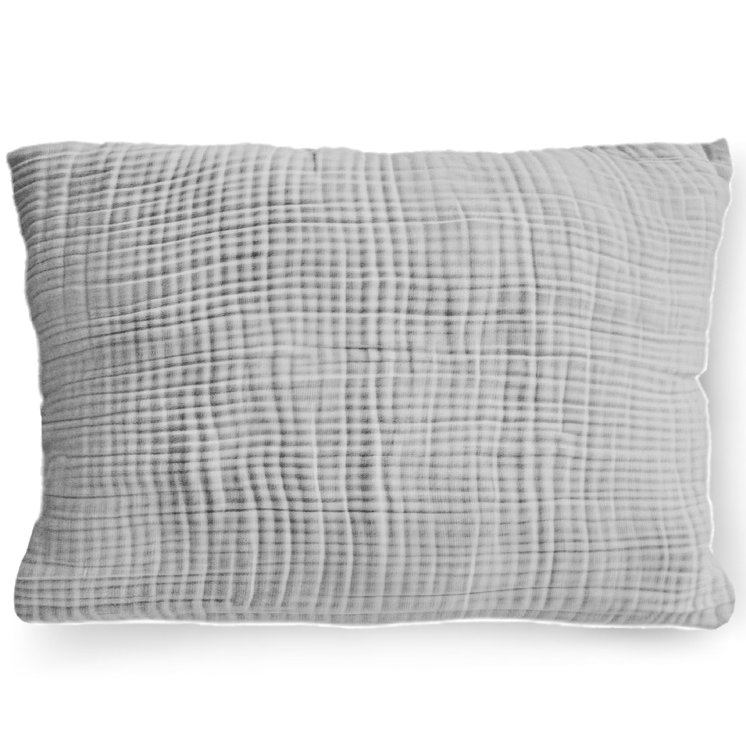 PinkZebra 30 x 30 cm Bio-Musselin Kopfkissenbezug, Kopfkissenbezug aus 100% Organik Baumwolle, Musselin Kissenhülle, Bezug mit Reißverschluss, Oeko-TEX – Zertifizierung, Made in EU, Silber