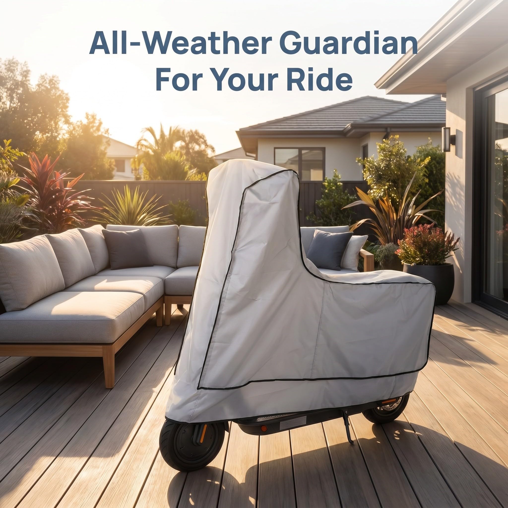 Cubierta Almacenamiento sin Eléctrico Patinete para Asiento Tela Oxford Resistente , Protección Completa Compacto y Aparcamiento Exterior y Viajes