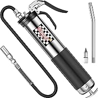 Bravex Heavy Duty Pistol Grip Grease Gun 6000 PSI with 18" Flex Hose - Professional Lubrication Tool