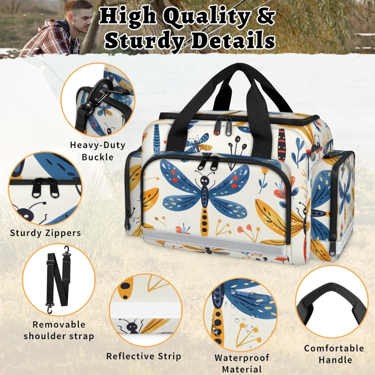 First Aid Bags Empty, Tiny Dragonfly Emergency Bag First Aid Kit Multiple Compartment Kit Carrier On Call Trauma Bag for Paramedics Emergency Medical Supplies Kit