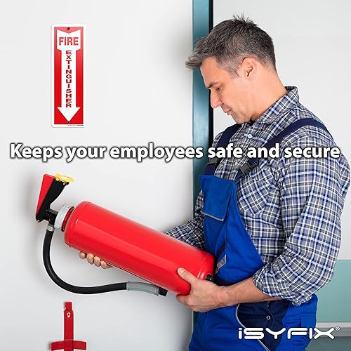 Miniatura 56 de iSYFIX Calcomanías de letreros para extintor de incendios, paquete de 12 calcomanías de vinilo autoadhesivas de alta calidad, laminadas para máxima